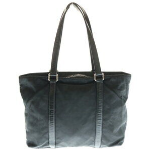 Prada Black RED Handbag Leather Bag Nylon Tote Tessuto